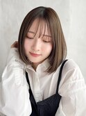 大人可愛いナチュラルボブスタイル