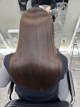 ファビ 渋谷(Fab) くびれヘア/暗めカラー/アプリコットオレンジ/縮毛矯正