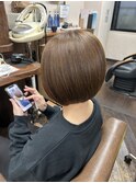 アイロンなし！丸みボブ