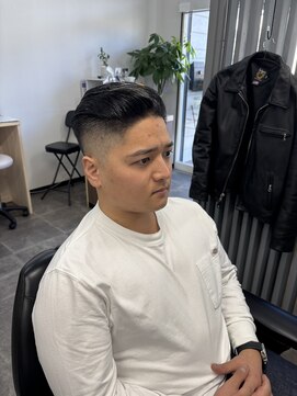 ノースサイド(NORTH SIDE) アメカジオールバックフェードカット短髪ベリーショート刈り上げ