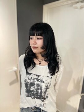 black color×韓国風ザクザクlayercut