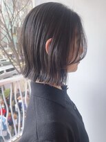 モリオフロムロンドン 原宿本店(morio from London)&nbsp;【morio原宿】顎下ボブ 外はね 黒髪 ヘアドネーション
