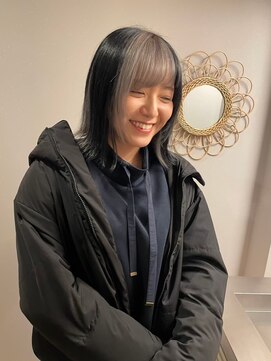 チャプター 問屋町(chapter) 髪質改善アンブレラカラーミルクティーベージュ韓国外はねボブ