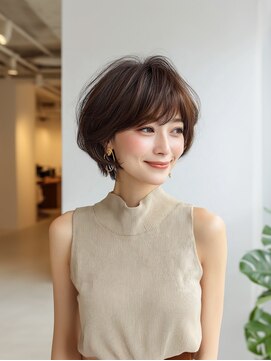 ハピネスフィール 宇治店(Happiness FEEL) 30代40代似合わせ耳掛けショートボブ