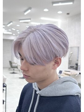 オールバイオー(Owl by oOo) ホワイトパープル×センター分け