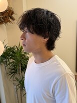 ピコット(P cott)&nbsp;メンズパーマ韓国風マッシュ無造作シャドウパーマ長めカット