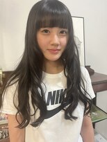 ヘアーアイストゥーレ(HAIR ICI TRE)&nbsp;ロング　前髪　ぱっつん　ふわふわ　担当阿知波