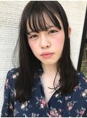 外国人風クールロブ×透け感アッシュ