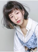 bob〔ショートボブ、インナーカラー、シースルーバング〕