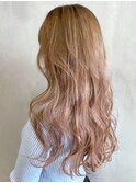 ピンクベージュ_ボブルフクールショート_ba310982