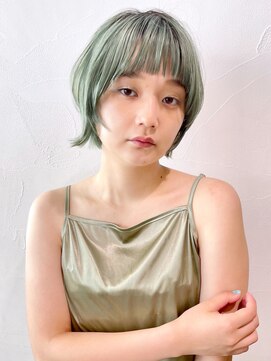 アイティーバイアルバム 八王子店(IT by ALBUM) グリーンショート_マッシュショートカーキグレージュ_8708