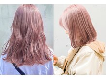  ピンク×ミルクティーベージュ！ダブルカラーで作るトレンドカラー♪