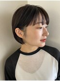大人ガーリー チョコレート シアバター 小顔 丸みショートボブ
