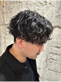 メンズマッシュパーマ波巻スパイラルパーマニュアンスパーマ
