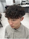 波巻きパーマ