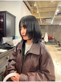 ナチュラルウルフウルフカットレイヤーカットブルーブラック