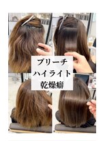 ダル 渋谷/表参道(DAL.) 全頭ブリーチにハイライトの場合