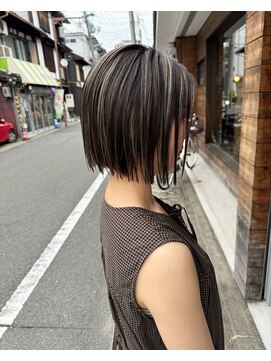 ルーナヘアー(LUNA hair) 『京都 山科 ルーナ』ハイライト bob 20代30代40代50代60代