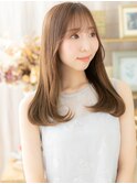 ハイライトカラー抜け感小顔エアストレートa戸頭20代30代40代