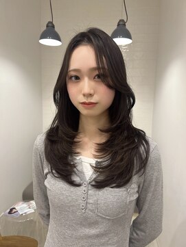ラヴィズム 長岡店(LUVISM) 韓国ヘアー顔周りレイヤーおくれ毛ミディアム前髪長岡/新潟/宮関