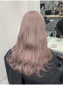 艶髪グレーベージュピンクミルクティーアッシュハイトーンカラー