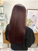 20代30代40代ピンクアッシュ髪質改善カラー艶感ストレート