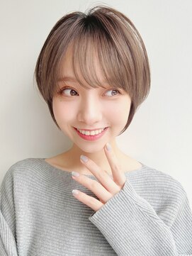 セイドット リー(Say. Ree) Say.丸みショートレイヤーシルキーベージュミルクティーベージュ