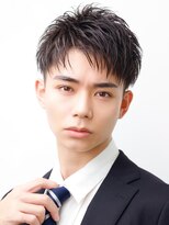 リップス 表参道店(LIPPS)&nbsp;【ビジネスヘア】アップバングショート黒髪ツーブロック刈り上げ
