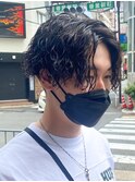 センターパート/波巻きパーマ/スパイラルパーマ/men's