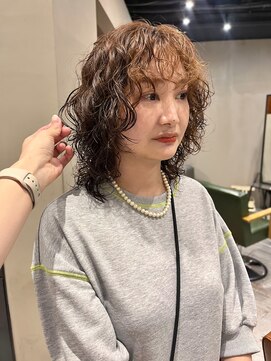 ヘアー アイス ルーチェ(HAIR ICI LUCE) くりくりスパイラルパーマミディアムパーマウルフパーマ/中西