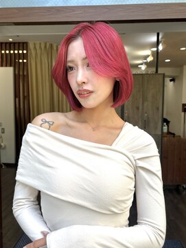 美容室ポール 西葛西店(PAUL) 韓国ボブ×暖色カラー 顔まわりレイヤー レイヤーボブ