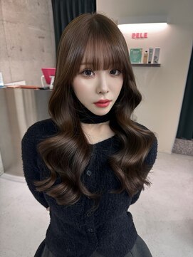 ペレ 栄 アネックス(PELE栄ANNEX) 着物ヘア/ダークアッシュ/ミディアムレイヤーカット/栄