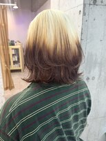 ラニヘアサロン(lani hair salon)&nbsp;ブロンド×ブラウン/ルーツカラー/デザインカラー/ボブウルフ/
