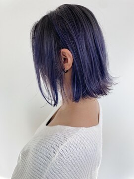 シャンプー 本店(SHAMPOO) Wカラー×切りっぱなし