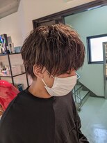 コワファーストナガサキシャンプーボーイ(COIFF1RST NAGASAKI SHAMPOO BOY)&nbsp;コントラストハイライト×ショートウルフ