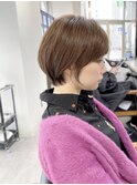 大人美人20代30代40代ショートヘア_ベージュ【横浜】渋谷良太
