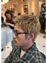 ルドローブラントオオサカ(LUDLOW BLUNT Osaka)&nbsp;【LUDLOW BLUNT】スパイキーボックスショート 金髪