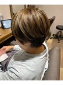 ショートボブハイライト 30代、40代、50代