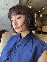 アンドレイ 表参道(andrey)&nbsp;[ANDREY]グレーベージュ/レイヤーロング/前髪パーマ黒髪カタログ