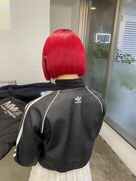 レコ 渋谷(LECO) ネオンレッドボブ