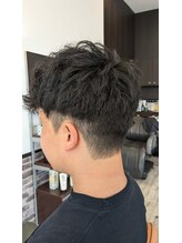 オレンジハウス ツーブロック＋パーマ風