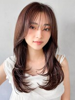 キリ 表参道(kyli) #小顔くびれヘアアプリコットオレンジハイライトカラー