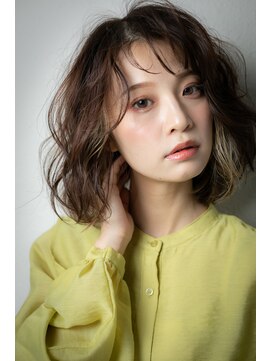 カバーヘアアンドスパ ブリス 浦和(COVER HAIR&SPA bliss) イヤリングカラー乾かすだけ立体感小顔ボブパーマv浦和20代30代