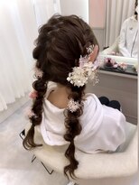 リアン 八幡筋店(lien)&nbsp;編み込みツイン☆ドライフラワーで可愛く華やかに♪