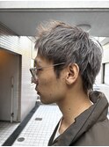 シルバーヘア/メンズシルバー/グレイヘア/スパイキーショート