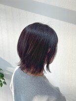 リープ(leap hair)&nbsp;レイヤーボブ × レッドブラウン