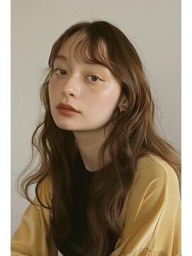 ラナ 新宿(lana) ロング/パーマ/ブラウン/バング/【lana hair新宿】