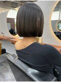 安積タッセルボブ切りっぱなしボブマッシュウルフショートカット