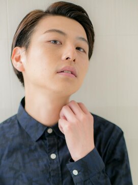 メンズヘア ビーセカンド 草加店(MENS HAIR B-2) 20代30代七三分けアースカラーフェードカットY草加