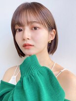 セイドット リー(Say. Ree)&nbsp;Say.ボブミニボブシルキーベージュピンクベージュ韓国風表参道